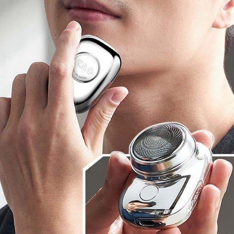 Máy Cạo Râu Mini 6 Lưỡi Kép Tự Mài, Dao Cạo Râu Điện Chống Nước IPX7 Nhỏ Gọn Bỏ Túi Sạc Type C