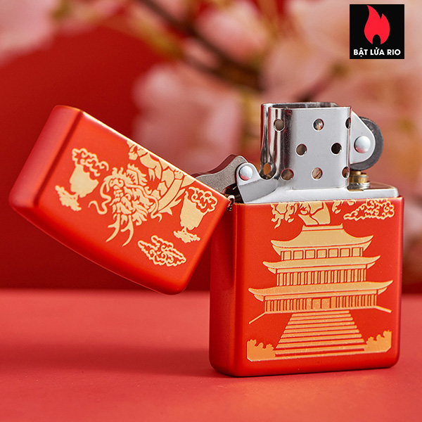 Bật Lửa Zippo 49517 – Zippo Eastern Design Dragon Design Metallic Red