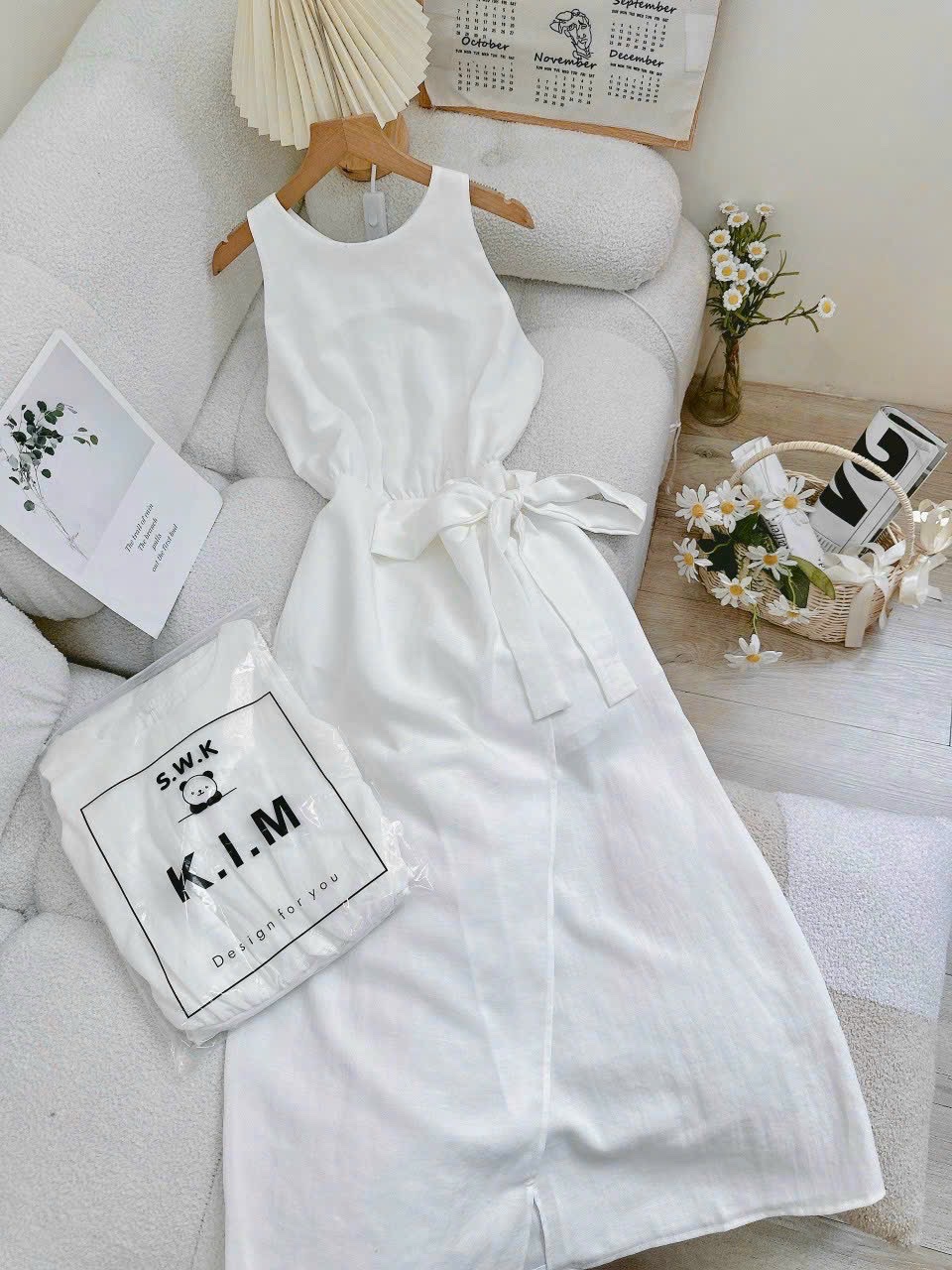 ĐẦM DÀI MIDI TRẮNG SUÔNG TRƠN CỔ U TRÒN SÁT NÁCH MAXI ĐI BIỂN DẠO PHỐ DỰ TIỆC