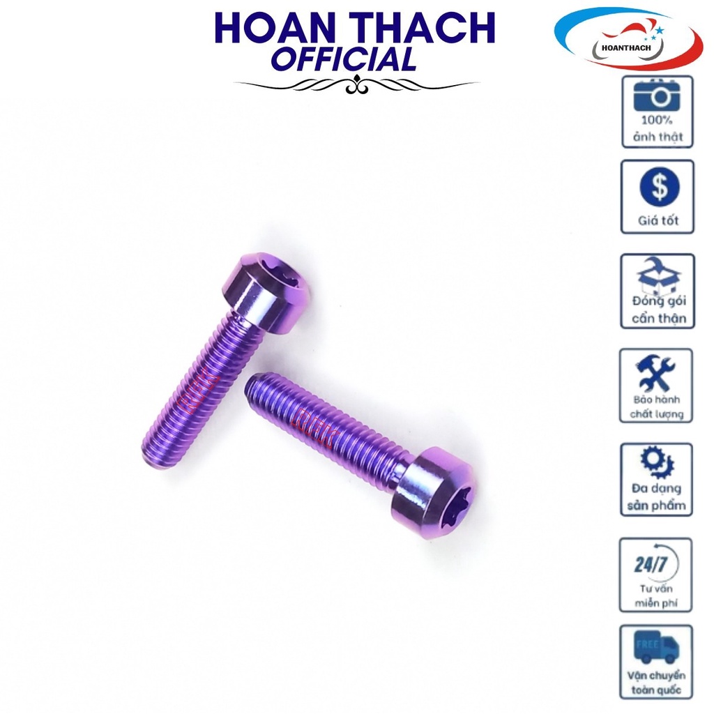 Ốc Gr5 Titan 6L20 Trụ Tím dùng cho nhiều dòng xe SP010499 ( giá 1 con)