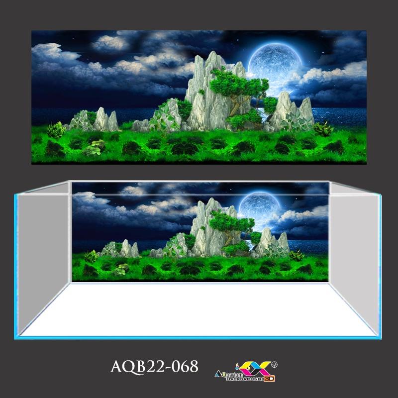 Tranh Dán Bể Cá - Khung Cảnh Về Đêm - AQB22-068