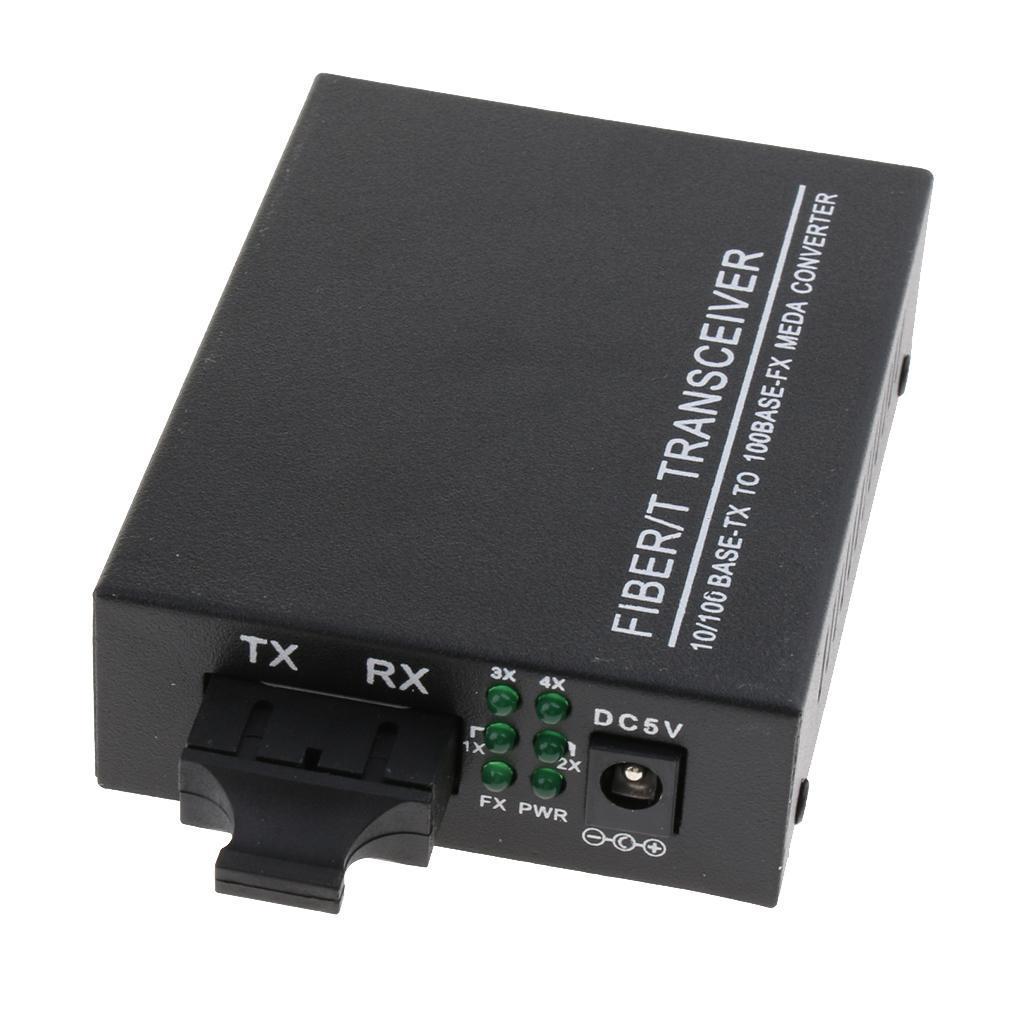 10/100Mbps Fast Ethernet Optical Fiber Converter with 2x RJ45 for HD Camera