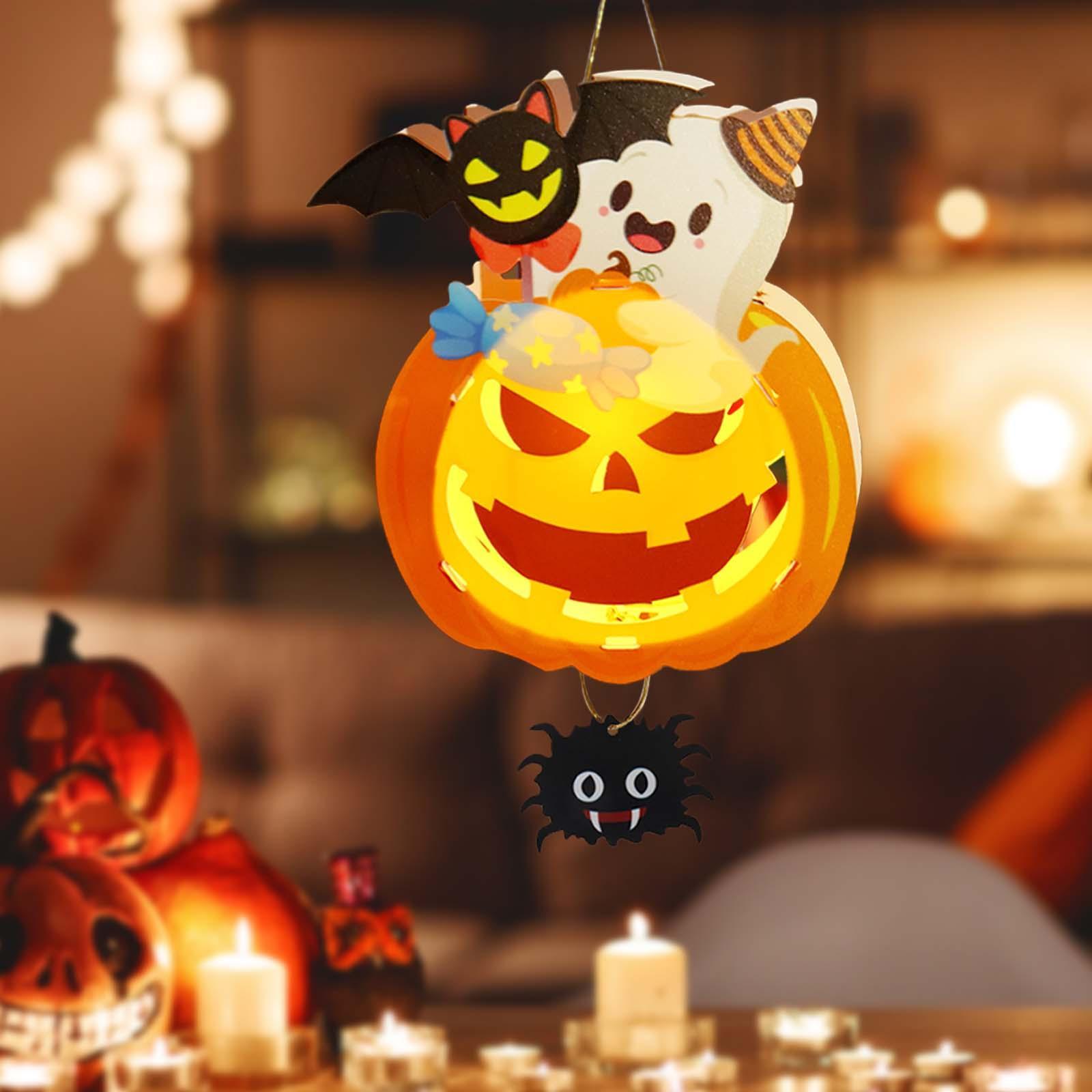 Halloween Pumpkin Light DIY Halloween Lantern for Outdoor Home Indoor