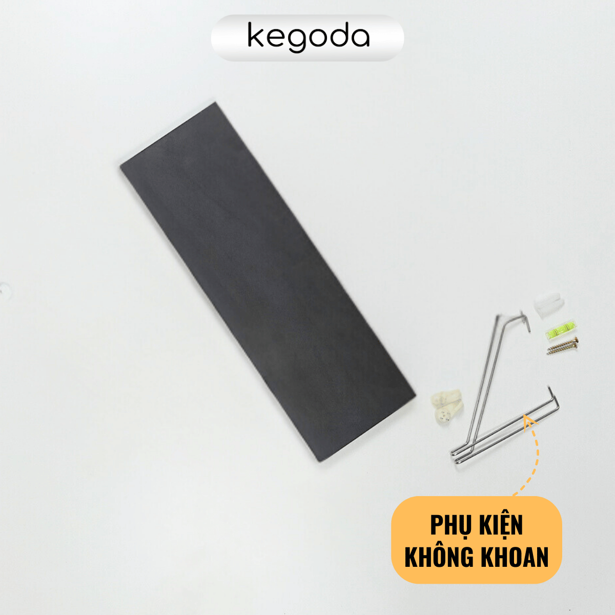 Mua 4 giảm 20 Kệ Gỗ Treo Tường Không Khoan Nhiều Màu, Dùng Decor Trang Trí KEGODA KT55 –   Đen     – 55 x 15cm