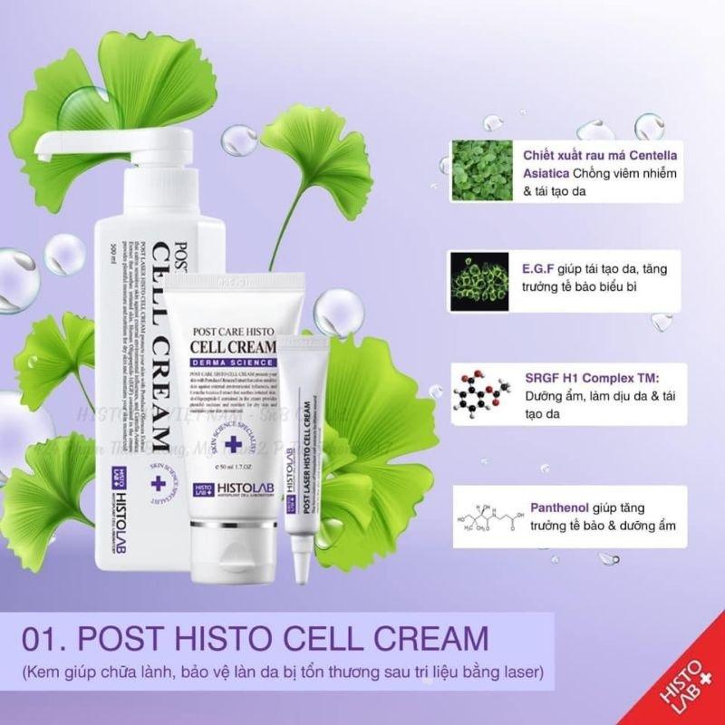 Kem Tái Tạo Phục Hồi Da Bị Tổn Thương Sau Liệu Trình Laser Histolab Post Care Histo Cell Cream Lành Sẹo