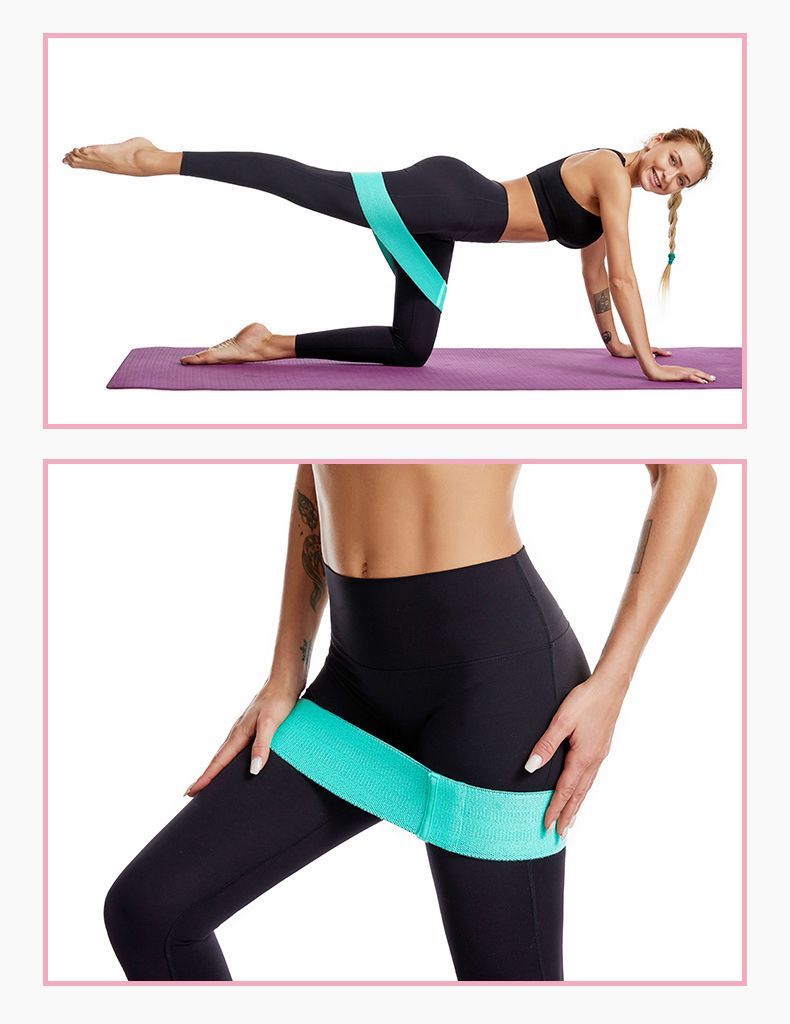 Bộ 3 Dây Kháng Lực Vải Tập Mông Mini Band Gym Yoga Siêu Bền + Tặng túi lưới + Túi Zip + Sách hướng dẫn tập