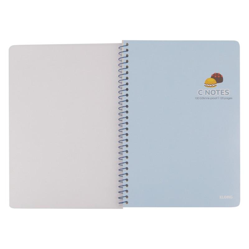 Vở C Notes (6x6)mm lò xo đơn bìa nhựa 2 mặt B5 120 trang 100/76; MS: 587