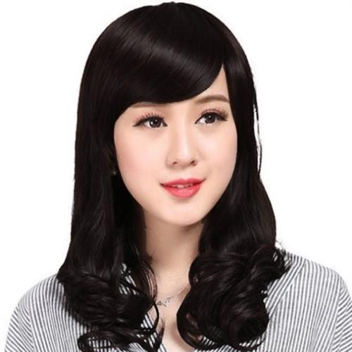 Tóc giả trung niên nữ xoăn lửng F501