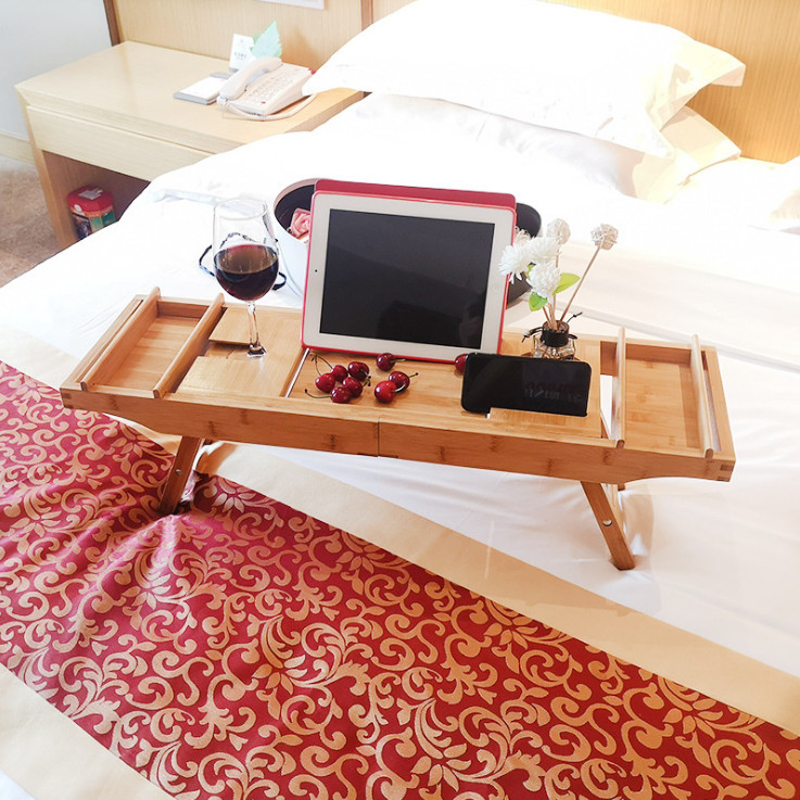 Bàn Xếp Natural Wood Vang, Home Spa, BedTime