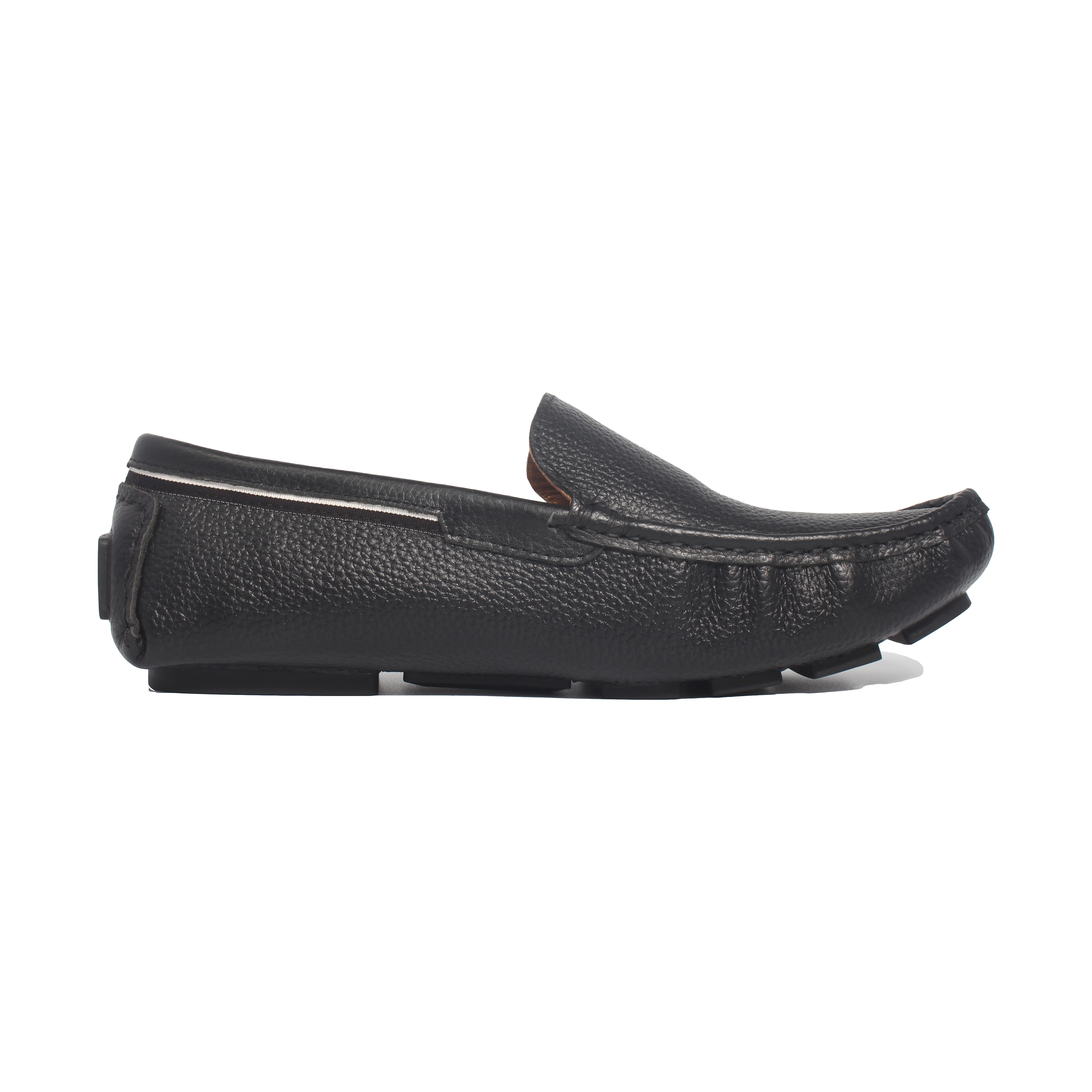 Giày Lười Da Nam BANULI C6ML1T0 - Da Bò Tumbled Siêu Mềm, Đế Khâu Moccasin Siêu Nhẹ