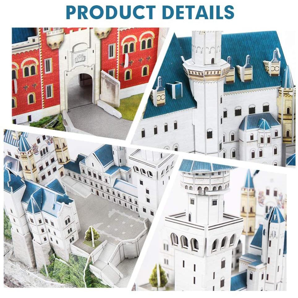 Mô hình giấy 3D - Lâu đài cổ tích Neuschwantein - Đức