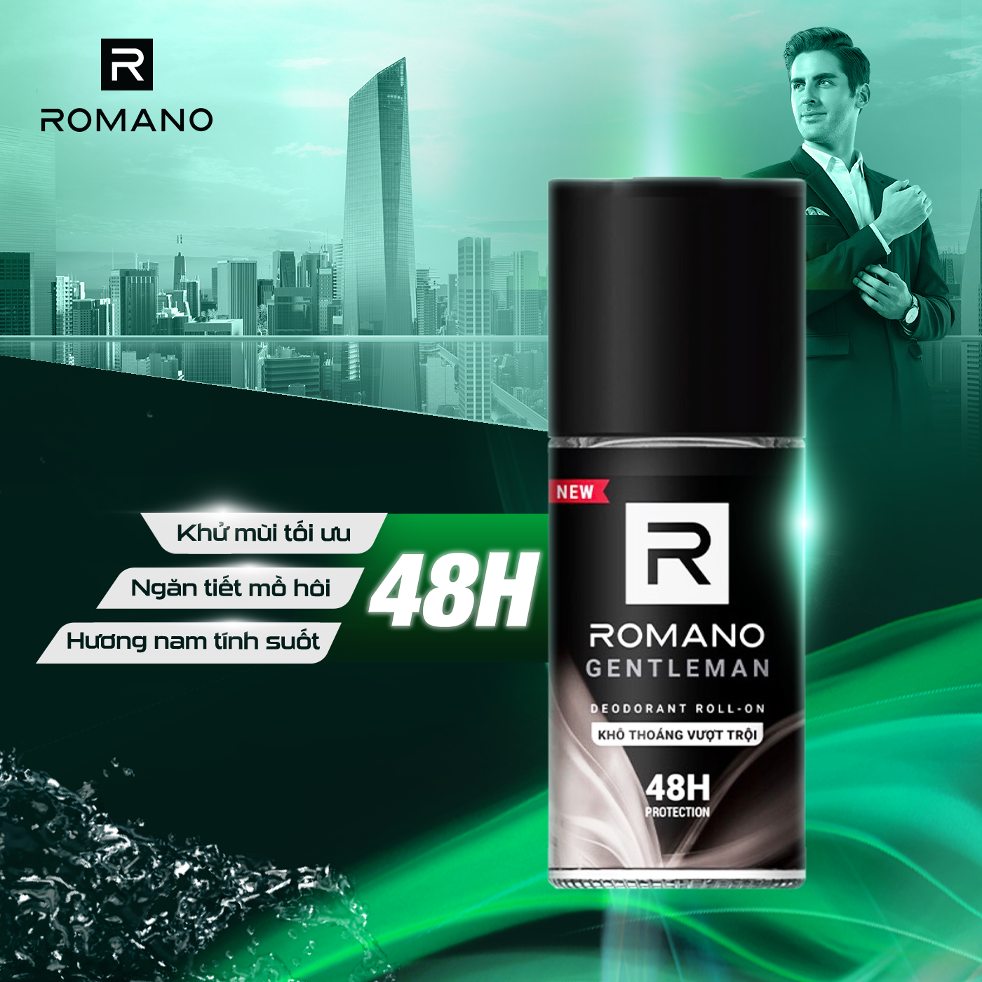 Xịt Ngăn Mùi Toàn Thân Romano Gentleman 150ml