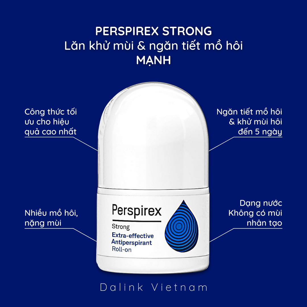 Lăn khử mùi Perspirex Strong: khử mùi hôi nách và ngăn tiết mồ hôi loại mạnh