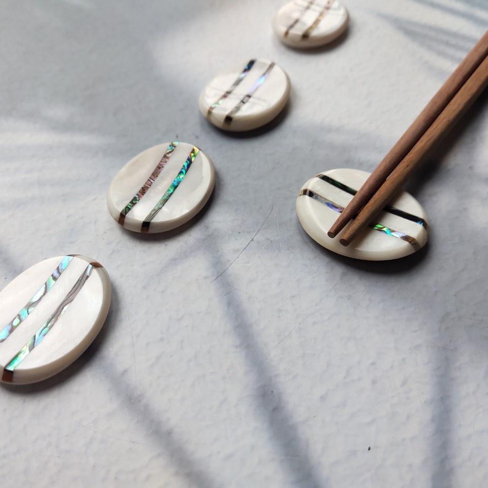 Gác Trai Trắng Oval Khảm Trai, Dùng Trong Phòng Ăn, Phụ Kiện Nhà Bếp Của Craft Closet