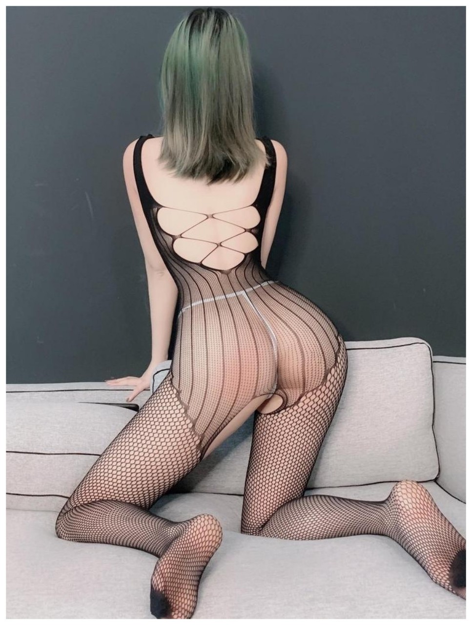 Đồ ngủ nữ Sexy Cosplay bó sát thun lưới Bodystocking khoét lưng