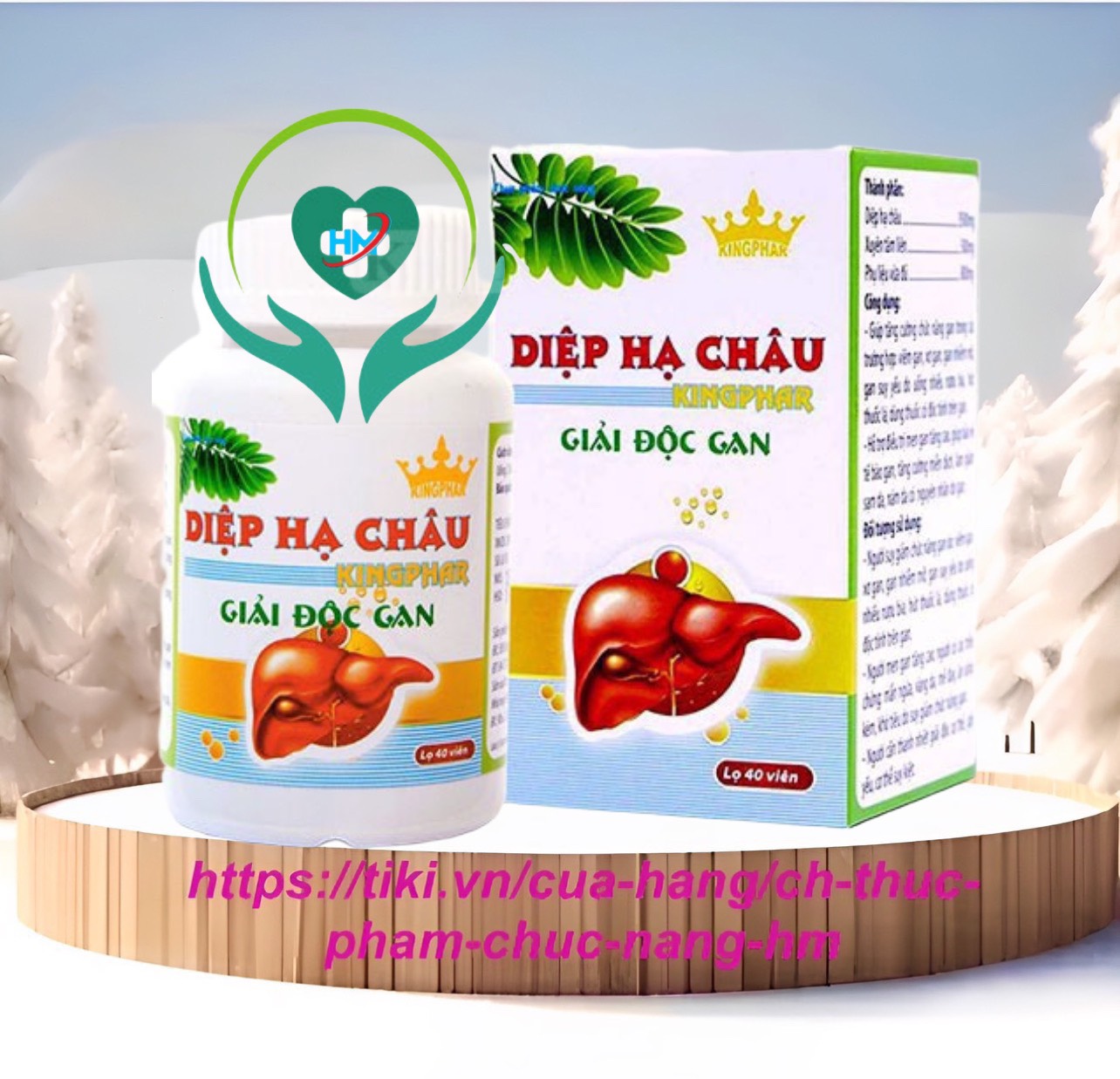 DIỆP HẠ CHÂU Kingphar -Hộp 40 viên- Giải Độc Gan, Thanh Lọc Cơ Thể