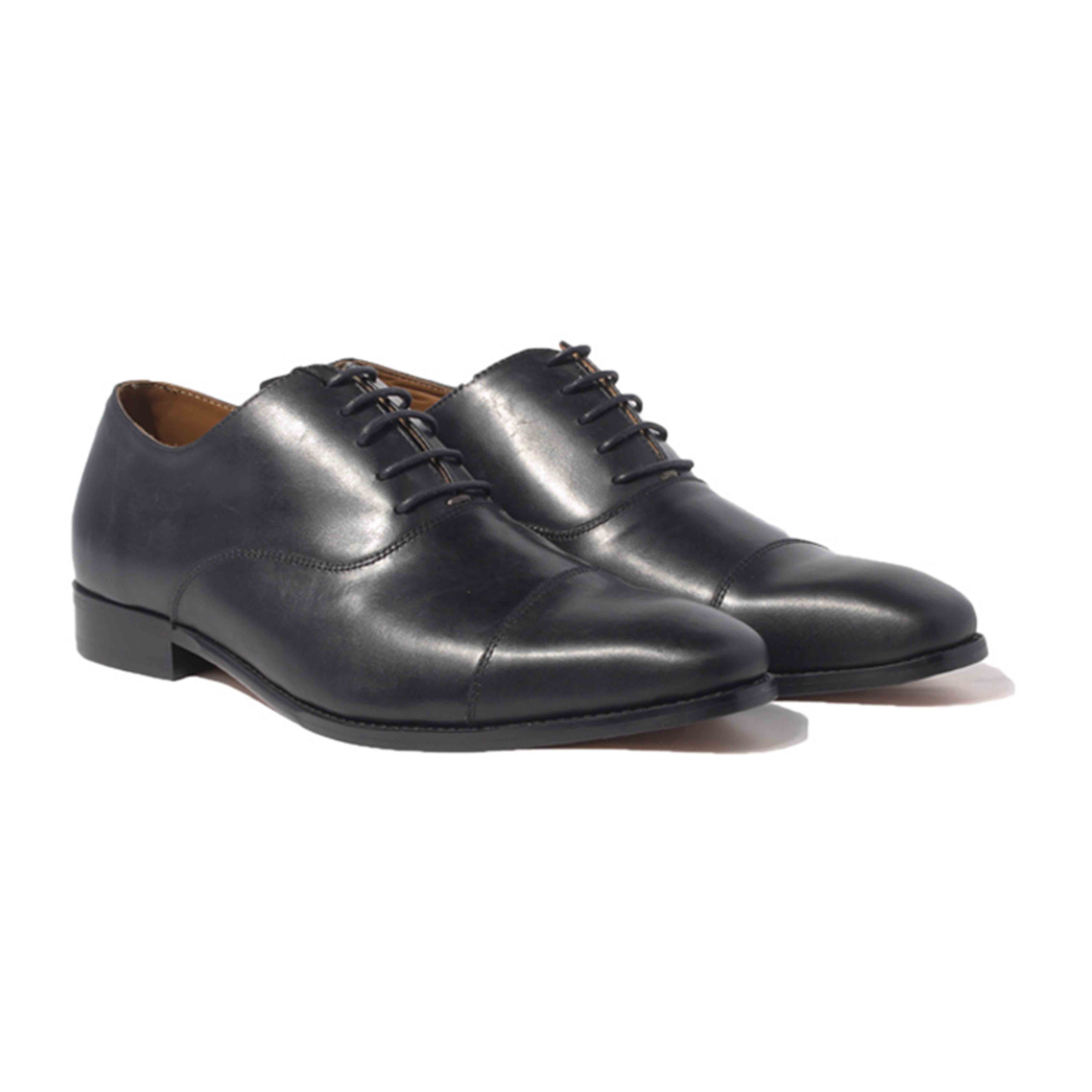 Giày Tây Nam Công Sở Banuli Da Bê Italian Dây Buộc Cap Toe Oxford H1CO2 (Da Veg Itali Mềm Dẻo, Đế Siêu nhẹ, Bảo Hành Trọn Đời)