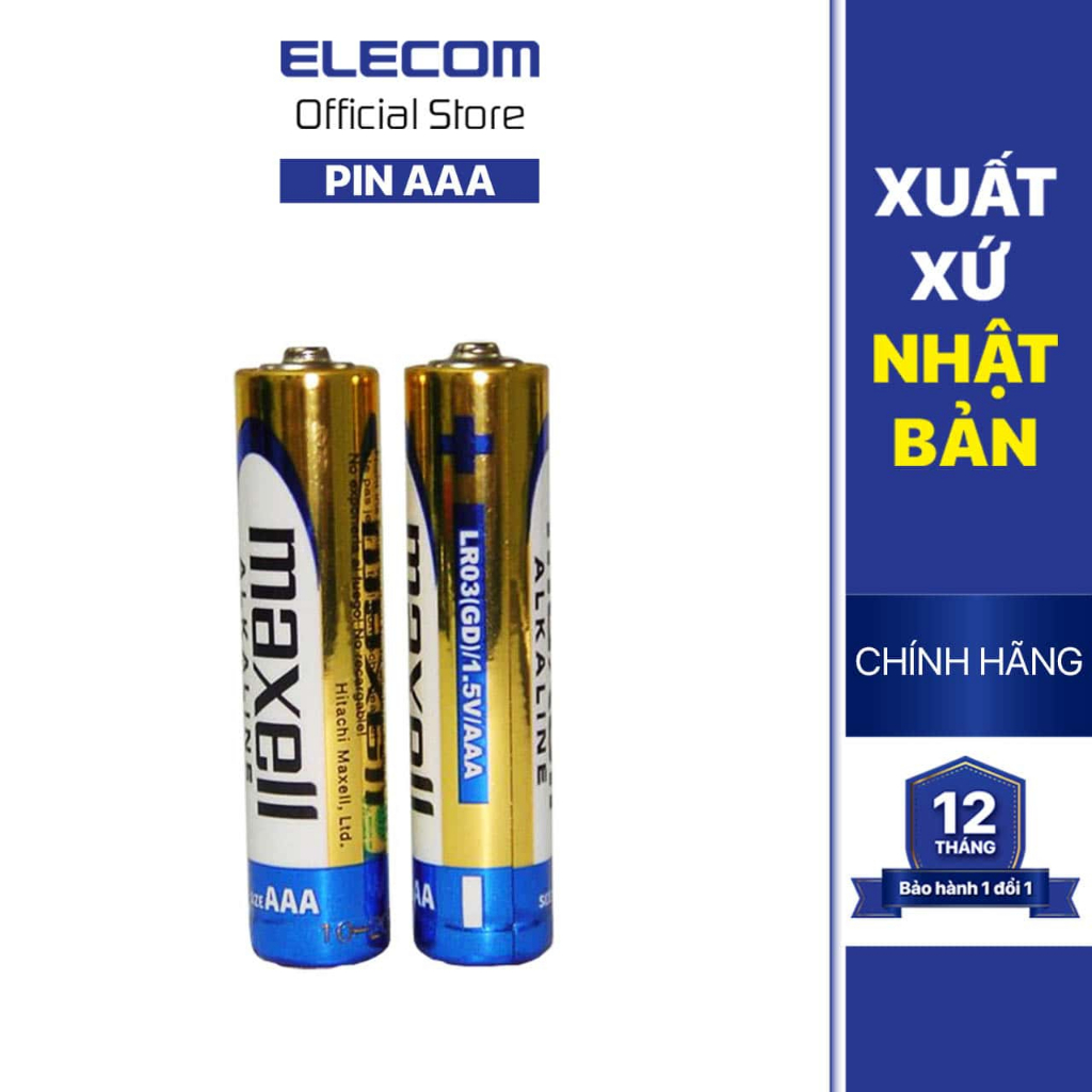 Vỉ 2 viên pin tiểu AA - AAA Maxell Ankaline - Hàng Chính Hãng