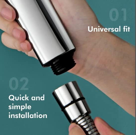 Đầu vòi hoa sen, vòi hoa sen 3 loại máy bay phản lực với áp suất cao, đầu vòi hoa sen tiết kiệm nước, bề mặt được mạ crôm