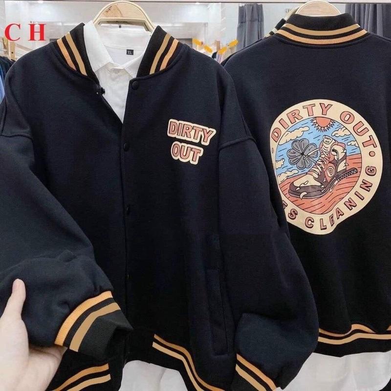 Áo bomber Dirty viền vàng COA867