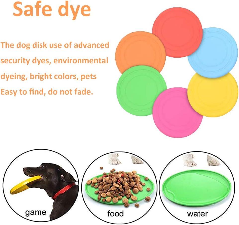 Chó Đĩa Bay 6 Đĩa Frisbee Tương Tác Đồ Chơi Nhỏ Cứng Mạnh Đồ Chơi Huấn Luyện Silicone Frisbee Cho Chó Đĩa Màu Sắc