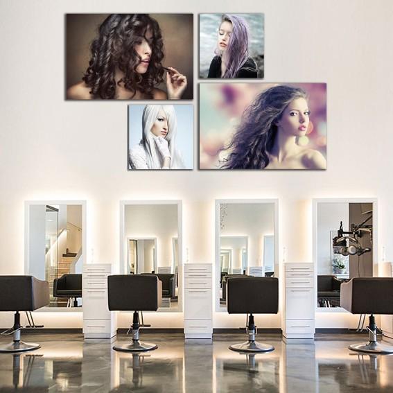 Tranh dán tường salon tóc, tiệm cắt tóc, mẫu tóc