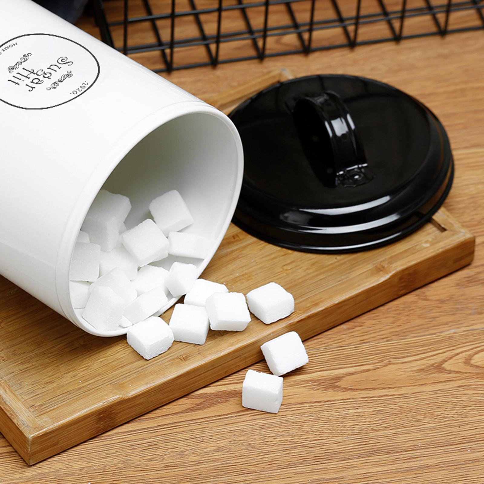 3x Storage Jars Sugar Coffee Tea Organizer Nordic for Office Kitchen Bedroom