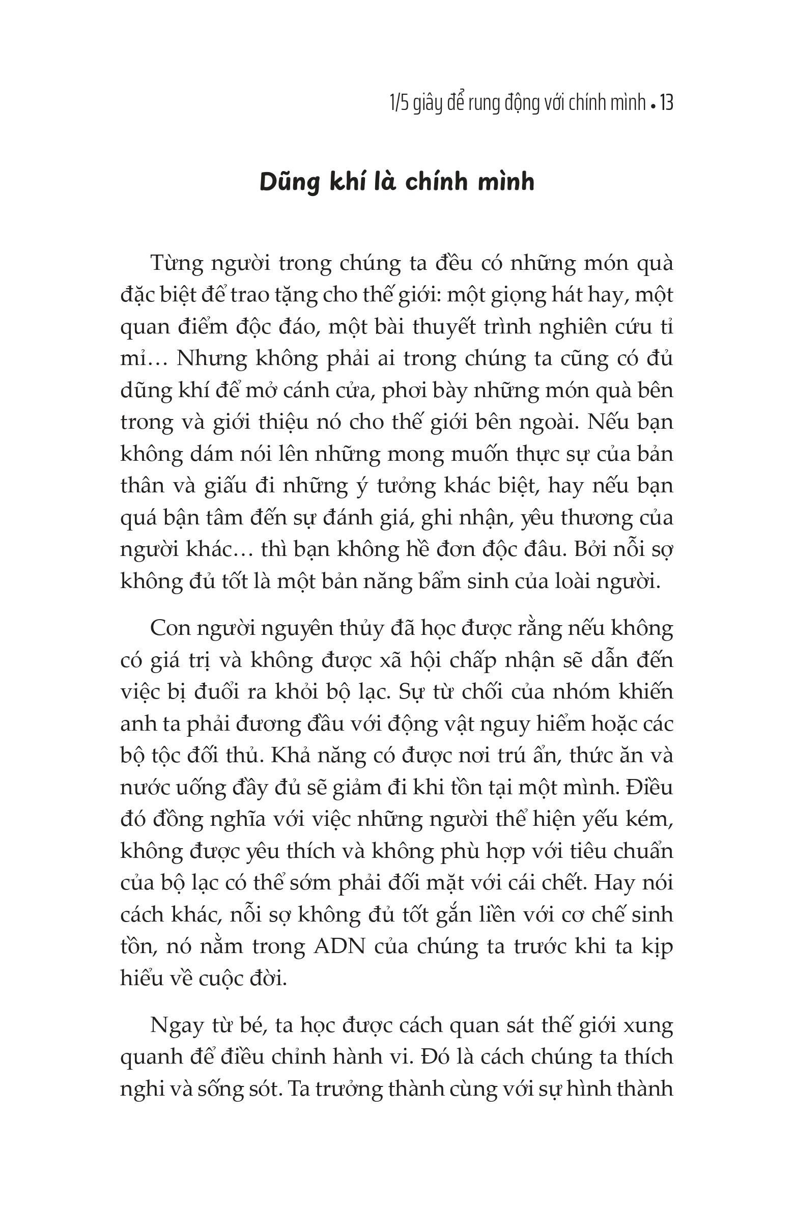 Sách 1/5 Giây Để Rung Động Với Chính Mình - Học Thương Mình Giữa Muôn Vàn Vụn Vỡ - Thanh Alice