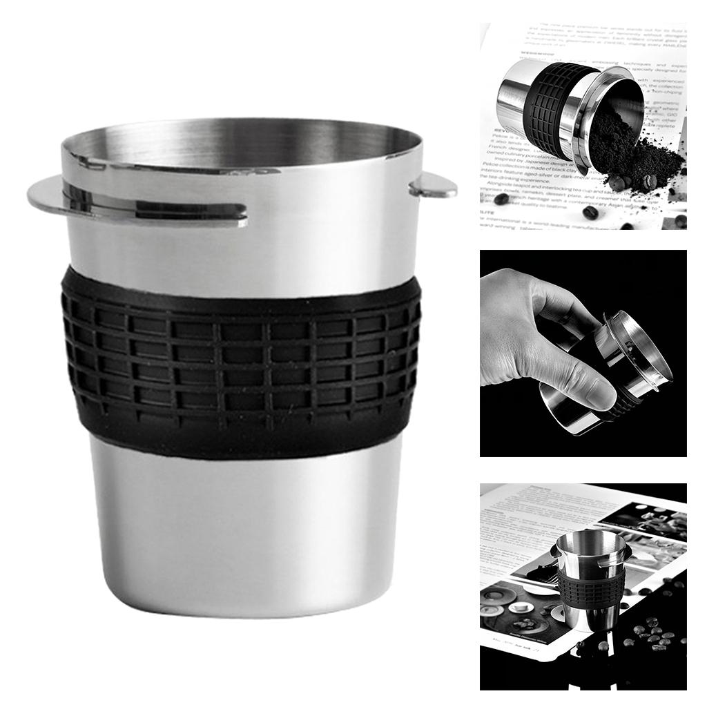 58mm Universal Durable Stainless Steel 120ml Coffee Dosing Cup Coffee Grinder Powder Receiver