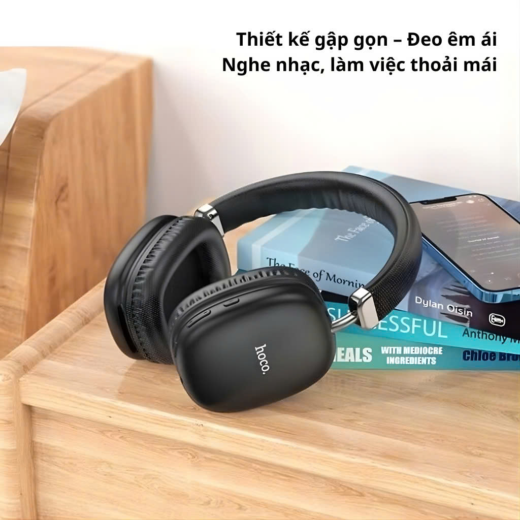 Tai Nghe Chụp Tai Không Dây HOCO W35, Bluetooth 5.3, Pin Trâu 40H, Có Micro, Âm Thanh Cực Đỉnh - Hàng chính hãng