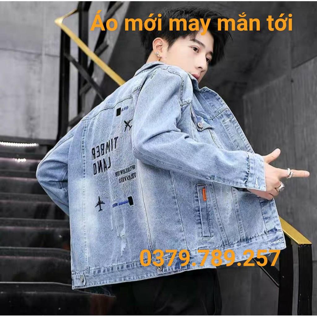 Áo khoác jean nam nữ màu đỏ độc đáo 102 New York cao cấp form chuẩn size M-L-XL KT-PT43