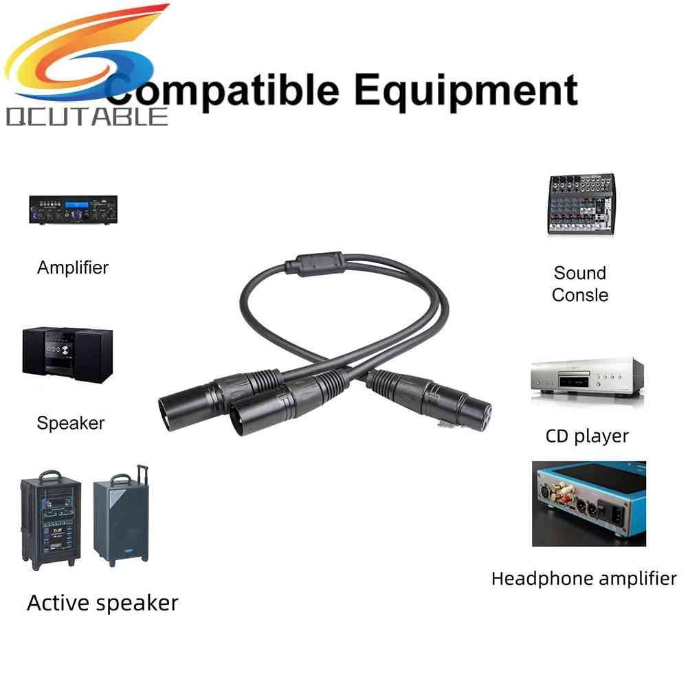 Cáp Chia 3 Pin XLR Sang XLR KéP HìNh Chữ Y 50cm - MàU Đen