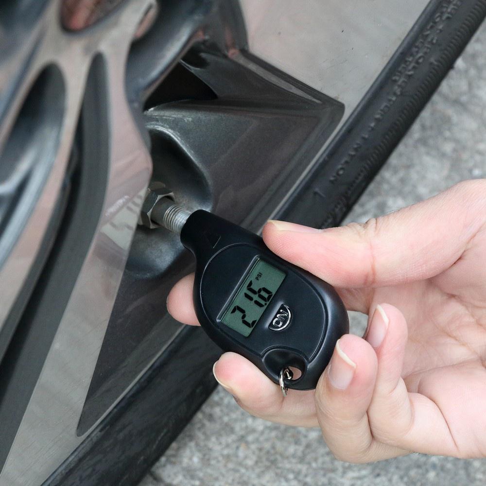 (XẢ HÀNG) Thiết bị đo áp suất lốp ô tô xe máy mini đa năng cầm tay treo móc khóa màn hình báo led mẫu mới loại tốt
