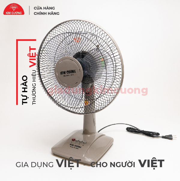 Quạt Bàn B3 Kim Cương - Quạt Bàn Mini Thân Nhựa - Hàng Chính Hãng