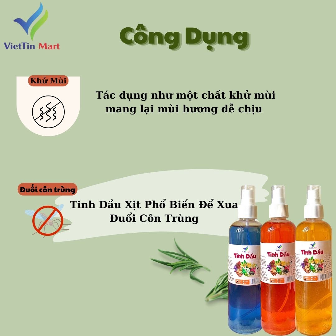 Tinh Dầu Bạc Hà Xịt Viettin Mart 200ml