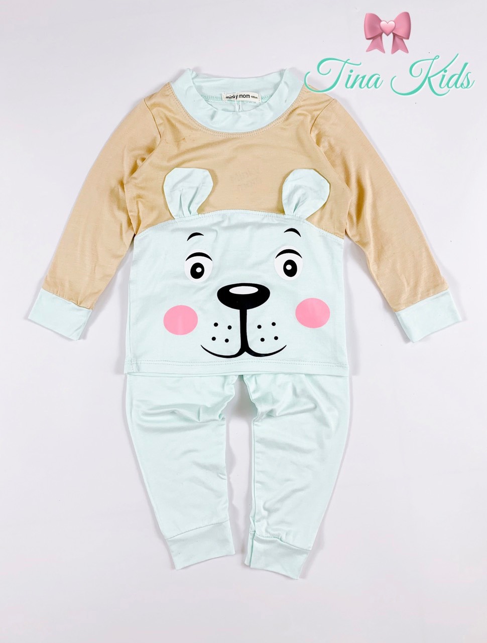 (Mẫu mới)Bộ  Dài Tay Thun Lạnh-  Minky Mom Hình Thú Cho Bé  Mặc Nhà Đi Chơi