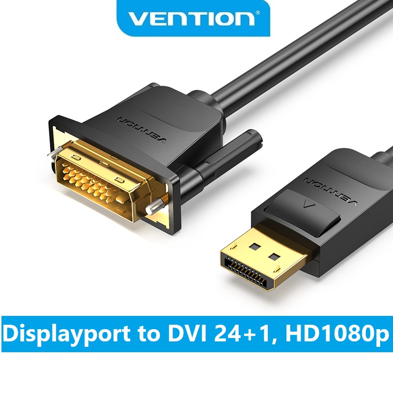 Cáp chuyển đổi Displayport to DVI 24+1 Vention dài 1,5M - Hàng chính hãng
