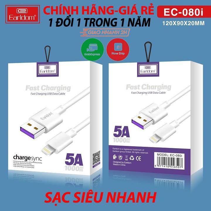 Dây cáp sạc siêu nhanh 5A Earldom 1M EC-080 Hàng Chính Hãng