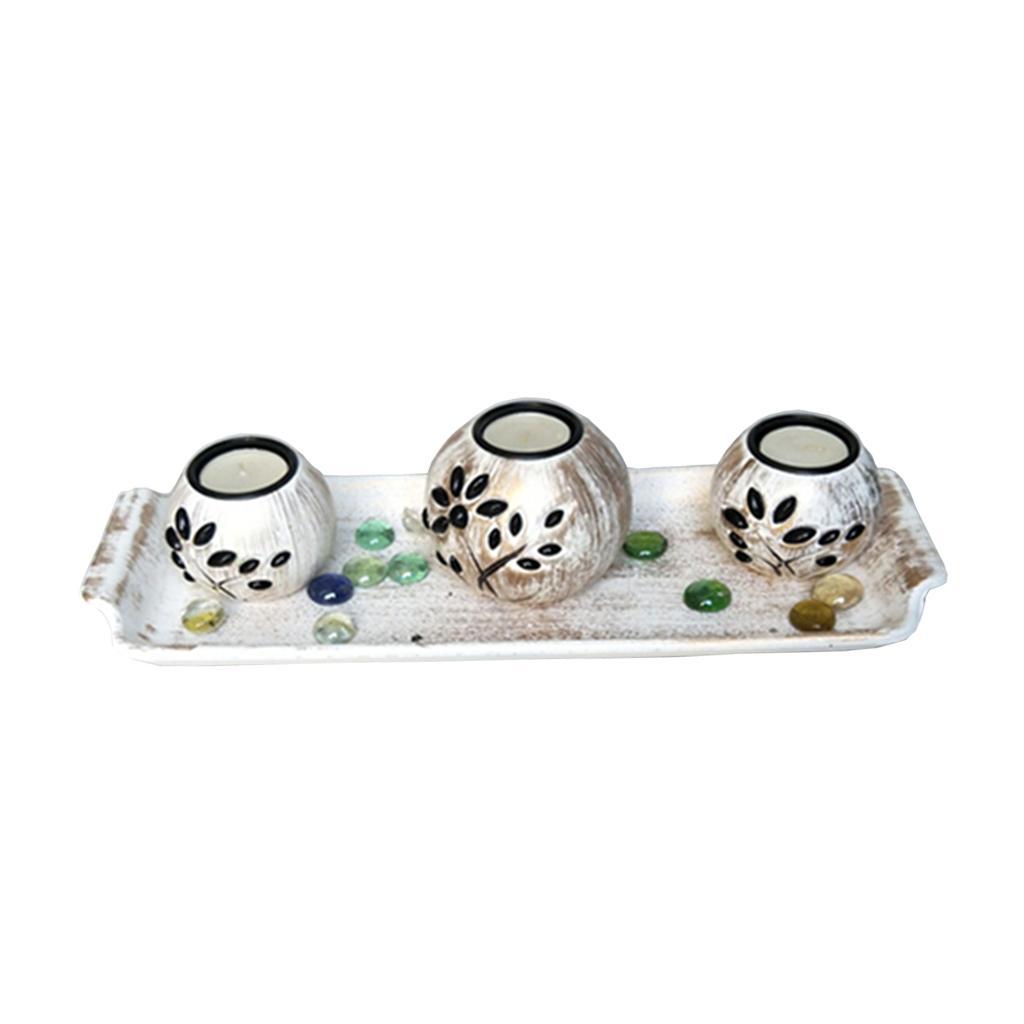 Ornament Candlestick Tea Light Holder Desk Tabletop Decor Ornament