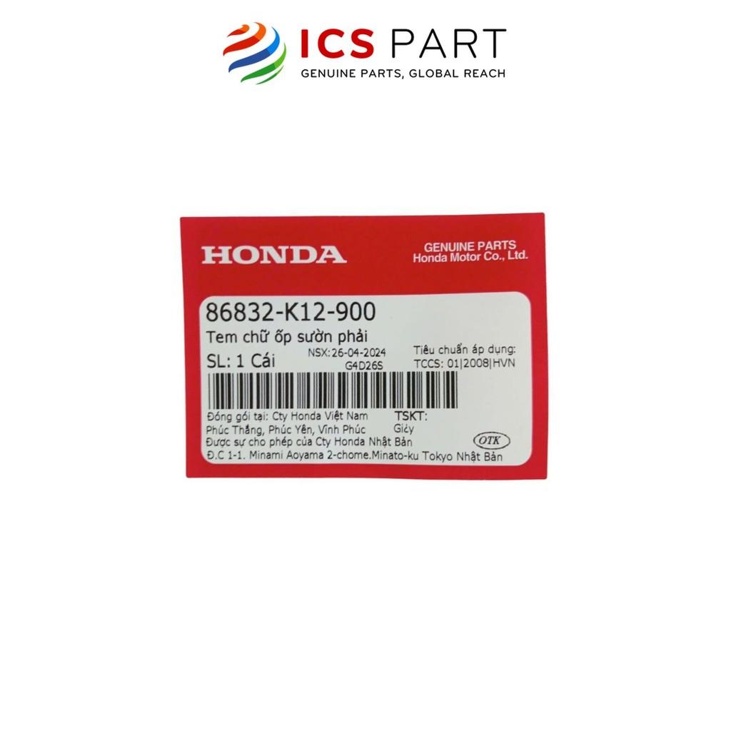 Tem Sườn Chữ HONDA Lead 125 2013-2015 (86832K12900)