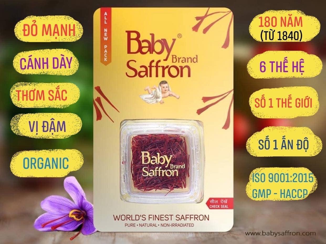 Combo 5G BABY SAFFRON CAO CẤP LOẠI 1 Nhuỵ Hoa Nghệ Tây - Baby Saffron Ấn Độ