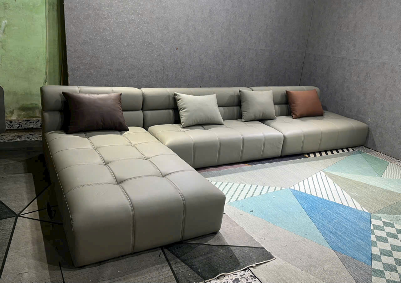 Sofa góc L phòng khách Tundo Hugo NK2025 KT 3m5 x 1m8