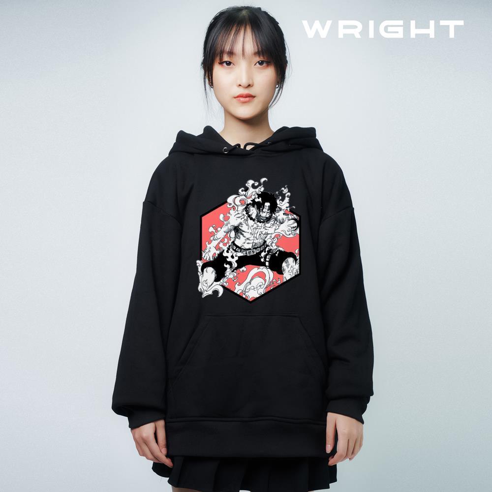 Áo hoodie anime portgas ace phong cách manga thời trang Wright oversize unisex