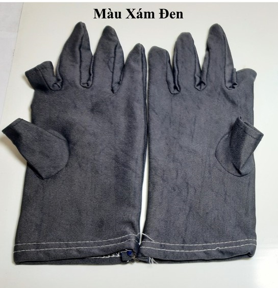 BAO TAY CHỐNG NẮNG 2 LỚP LOẠI 3 TẤC CẮT 2 NGÓN Không in hình Chất liệu thun lạnh co giãn