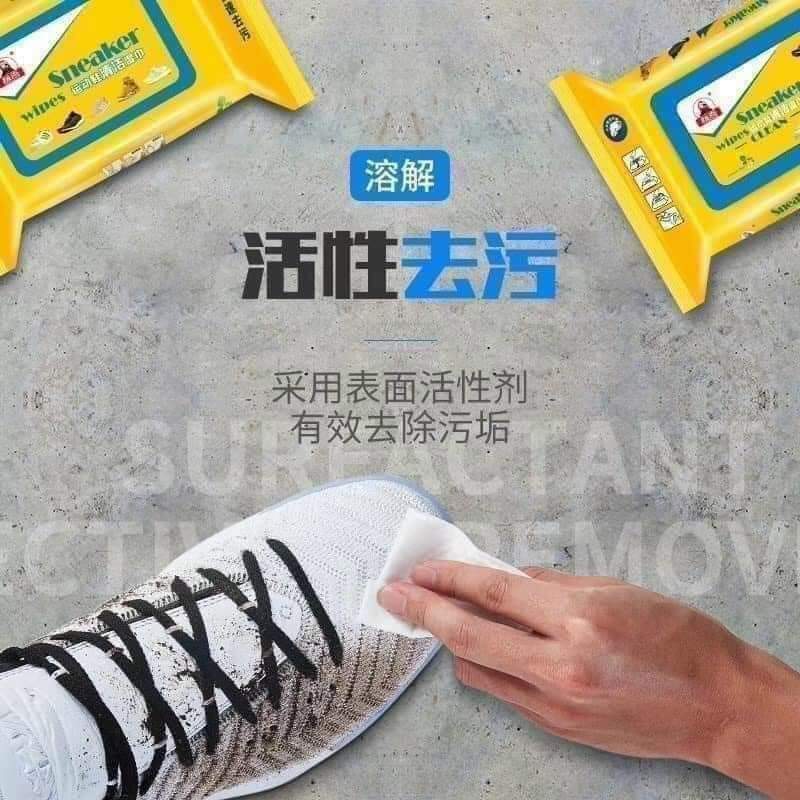 Khăn Giấy Ướt Lau Giày Sneaker Wipes Clean thần thánh (gói 30 miếng) hàng chuẩn đẹp