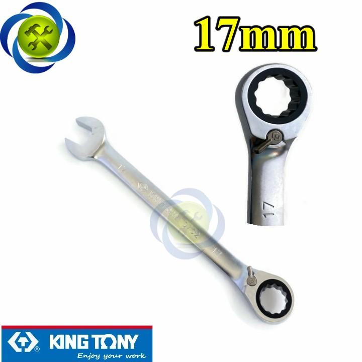 Cờ lê vòng miệng tự động 17mm Kingtony 373217M có khóa gạt