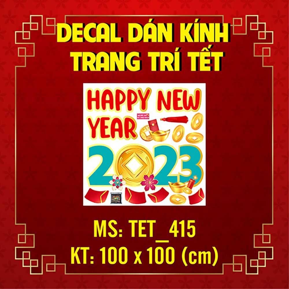DECAL TRANG TRÍ TẾT 2023 COMBO SỐ 68