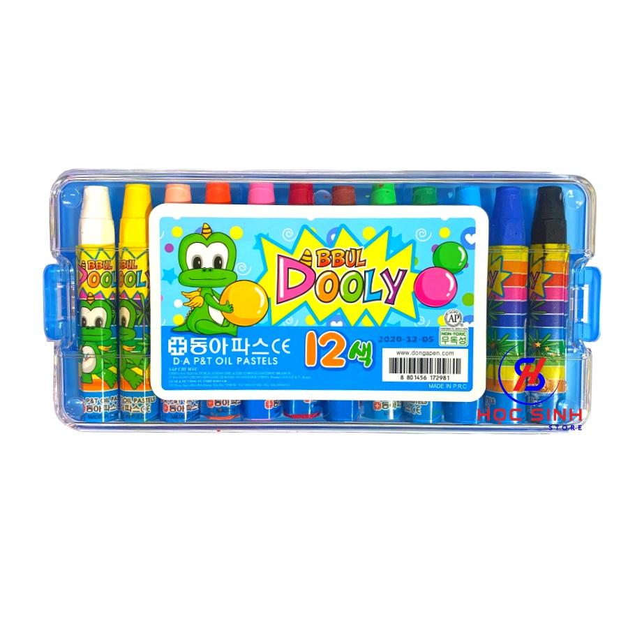 Hộp 12 bút sáp màu Dooly Hàn Quốc