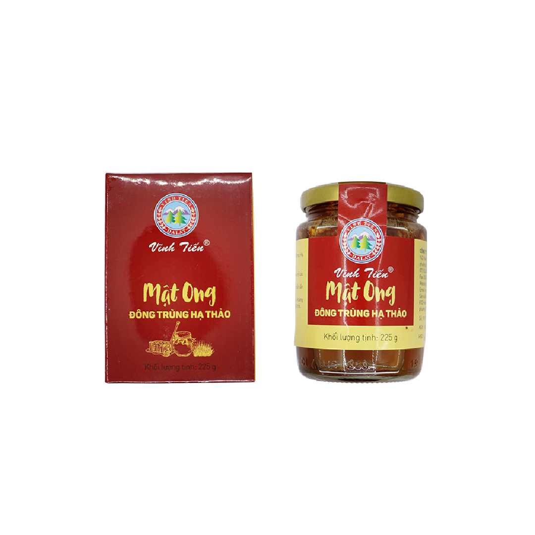 Mật Ong Đông Trùng Hạ Thảo Vĩnh Tiến (Lọ 225g) - Nâng cao sức đề kháng.