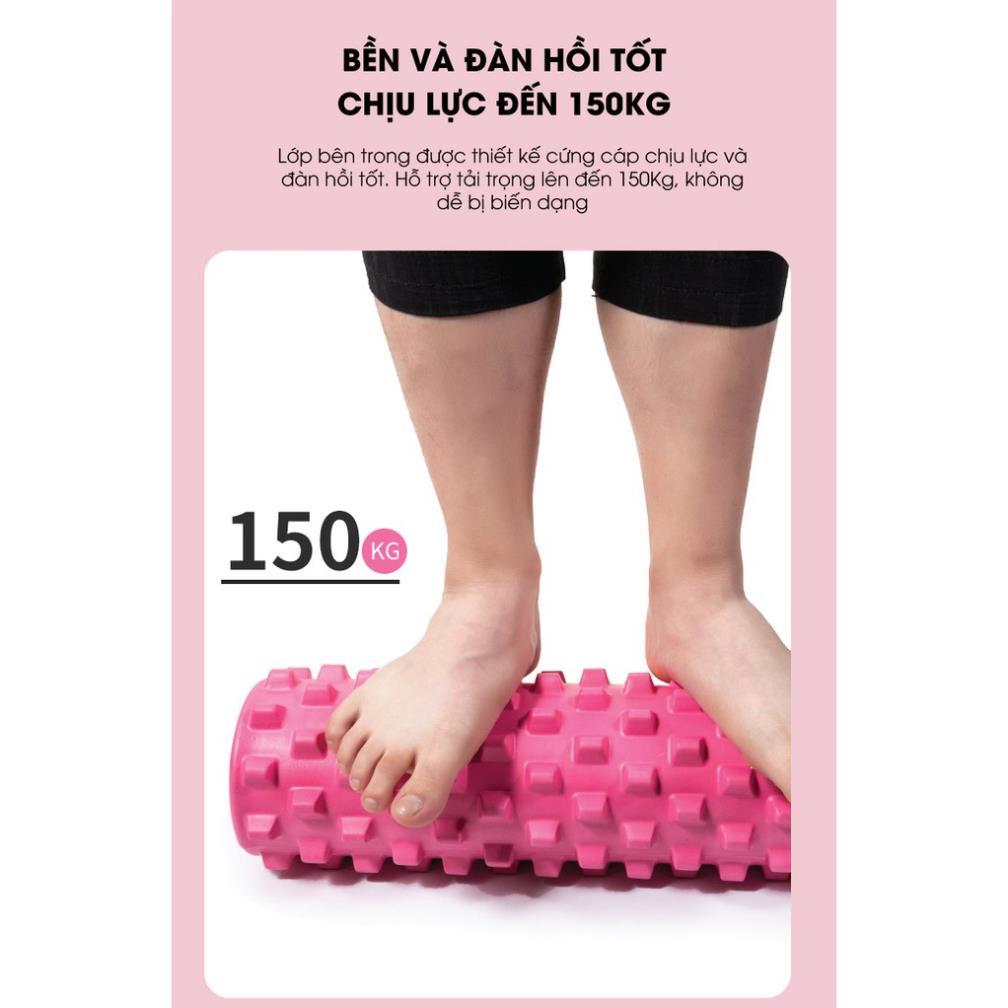 Con Lăn Foam Roller Massage, Hỗ Trợ Tập Yoga, Gym Tại Nhà - Kích thước 30 cm - Giao màu ngẫu nhiên